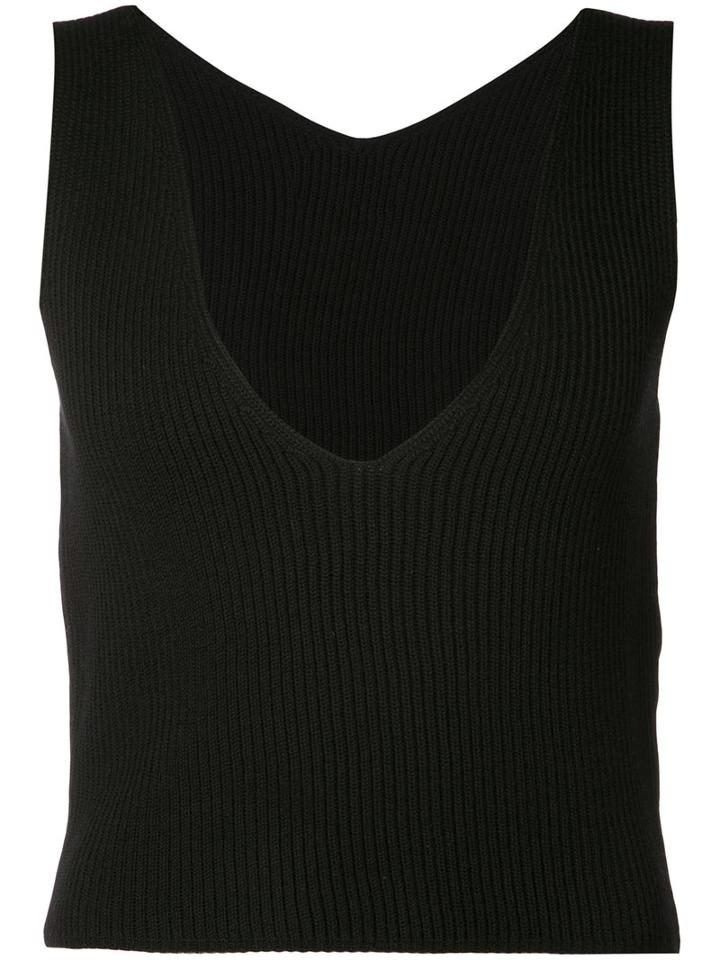 Khaite - Ribbed Vest Top - Women - Merino - Xs, Blue, Merino