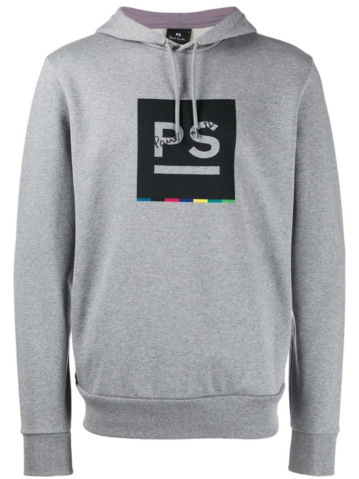 Ps Paul Smith Logo Hoody - Grey