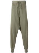 Lost & Found Rooms - Over Drop-crotch Trousers - Men - Cotton/spandex/elastane - L, Green, Cotton/spandex/elastane
