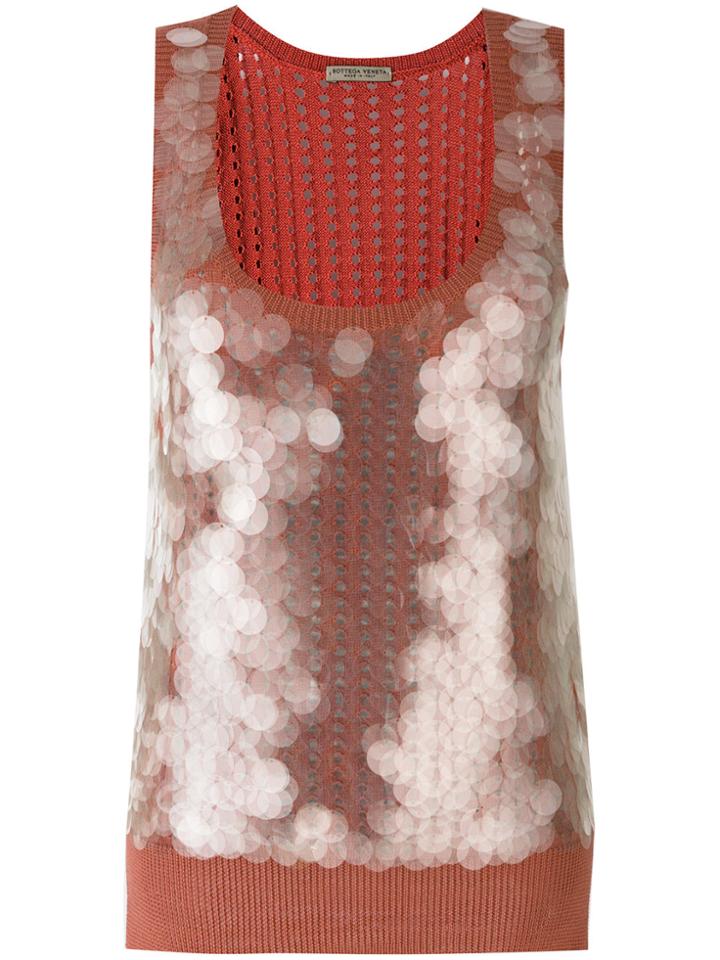 Bottega Veneta Hibiscus Silk Top - Pink & Purple