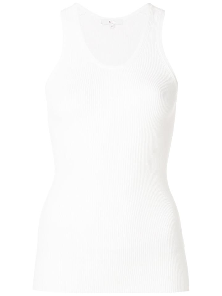 Tibi Knitted Tank Top - White