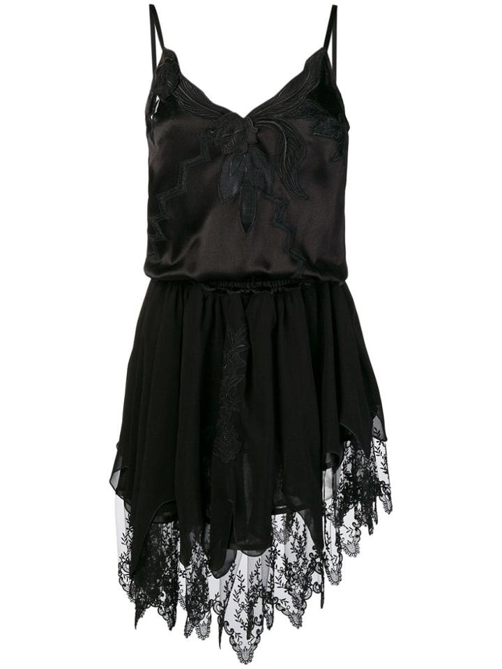 Saint Laurent Asymmetric Hem Dress - Black