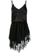 Saint Laurent Asymmetric Hem Dress - Black