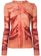 Jean Paul Gaultier Vintage High Neck Printed Top - Yellow & Orange