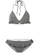 Miu Miu Check Print Bikini Set - Black