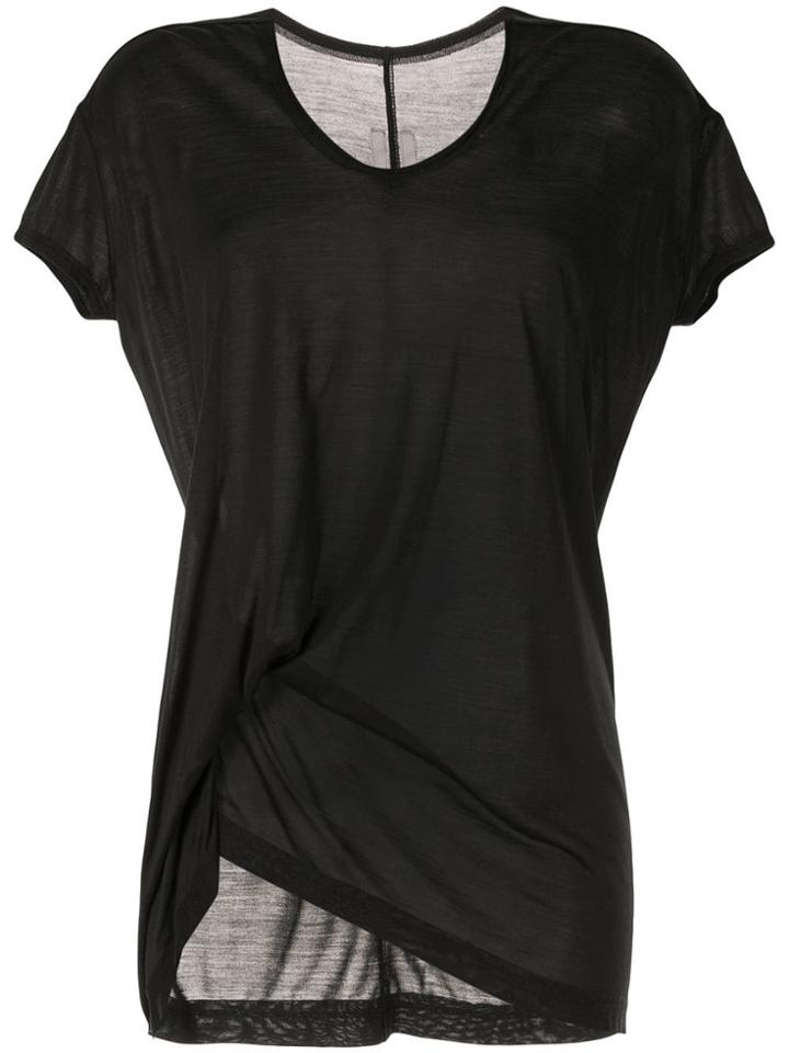 Rick Owens Asymmetric Short-sleeve T-shirt - Black