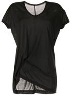 Rick Owens Asymmetric Short-sleeve T-shirt - Black