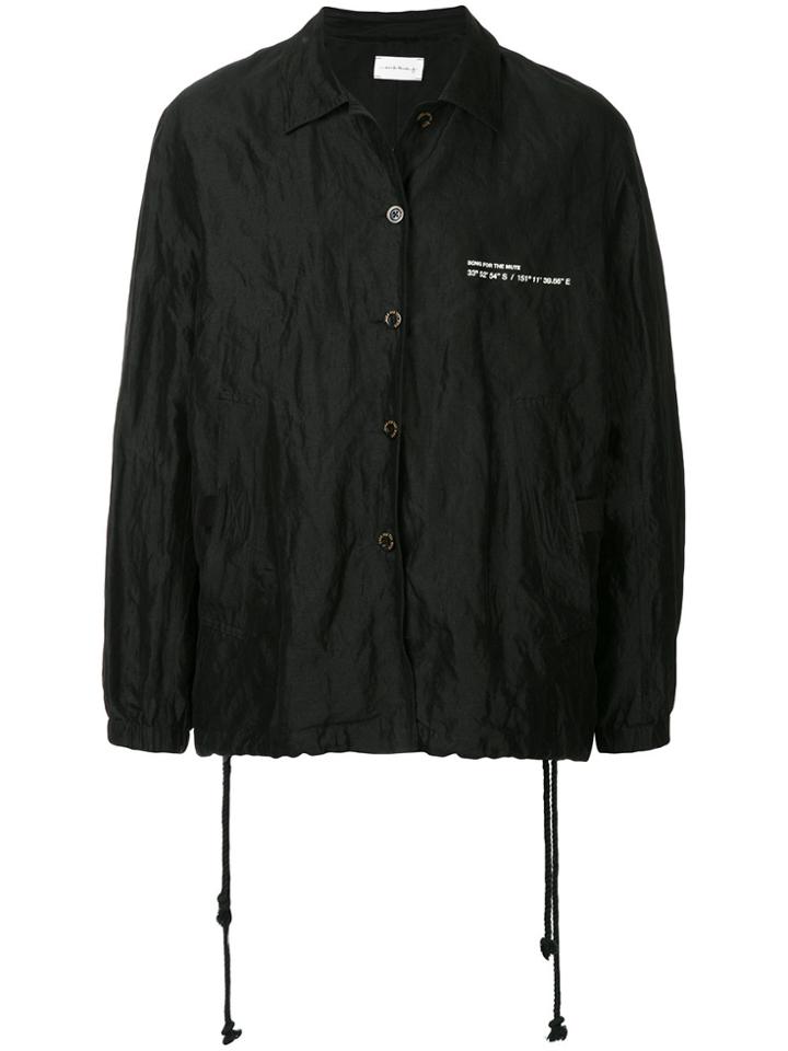 Song For The Mute Printed Shirt Jacket - Black