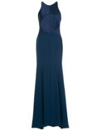 Halston Heritage Contrast Panel Dress - Blue