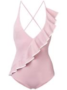 Marysia Frill One-piece Swimsuit - Pink