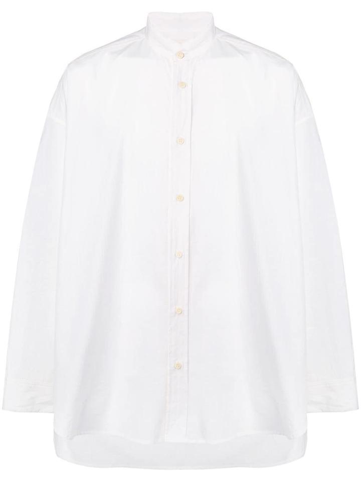 Damir Doma Collarless Button-down Shirt - White