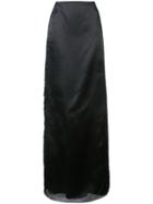 Marchesa - Lace Insert Maxi Skirt - Women - Silk/polyester - 6, Black, Silk/polyester