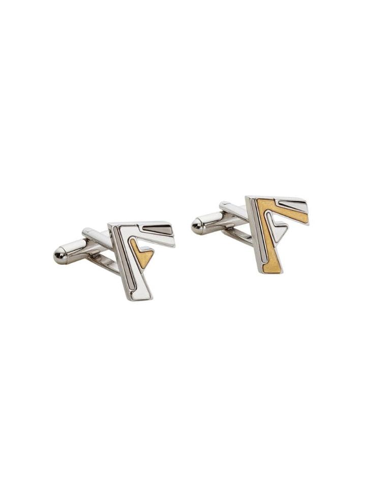 Fendi Ff Logo Cufflinks - F18gu-palladium+ Burattato