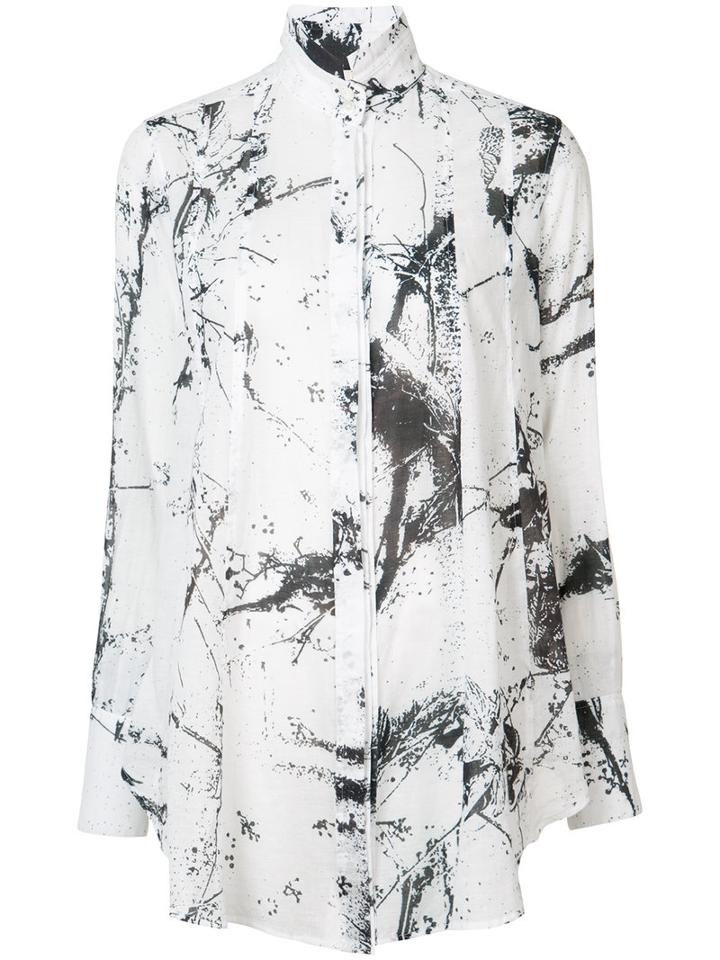 Forme D'expression - Empire Long Blouse - Women - Cotton/linen/flax - 40, White, Cotton/linen/flax