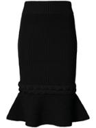 Sacai Braided Knit Skirt - Black