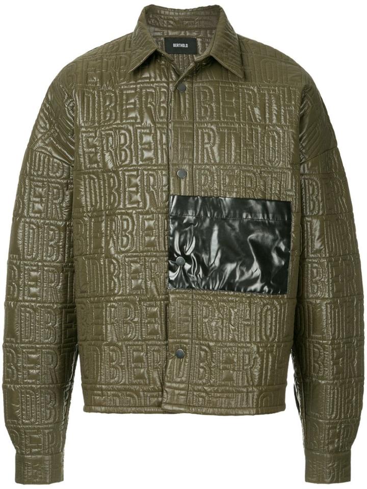 Berthold Quilted Logo Shirt Jacket - Green