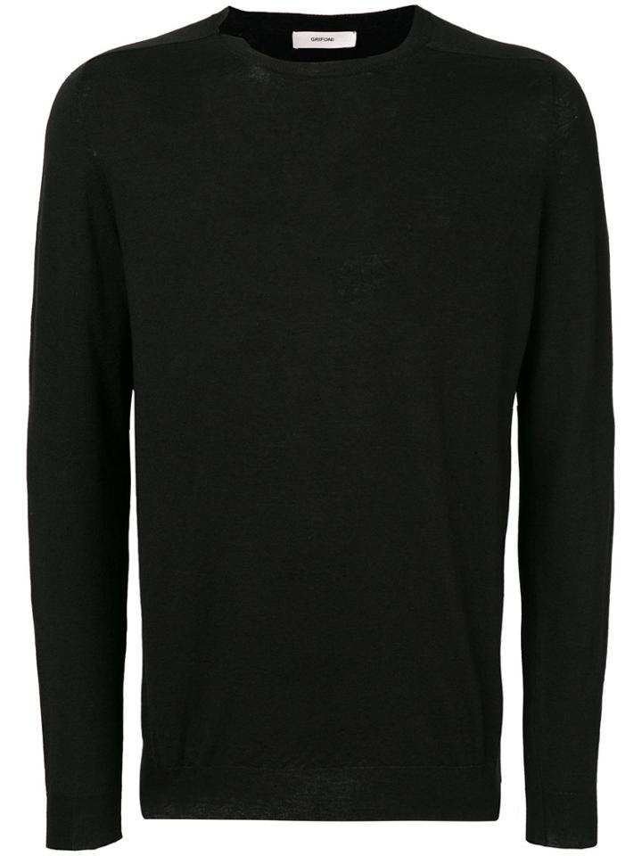Mauro Grifoni Crew Neck Sweater - Black