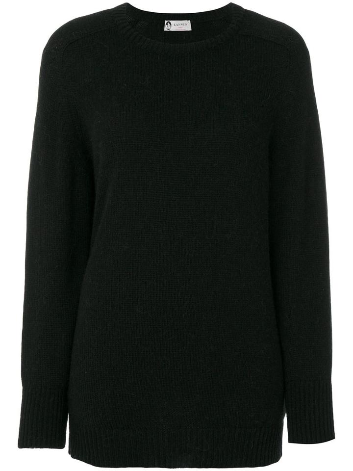 Lanvin - Knitted Sweater - Women - Camel Leather - L, Black, Camel Leather