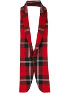 Comme Des Garçons Pre-owned Tartan Halter Neck Vest - Red