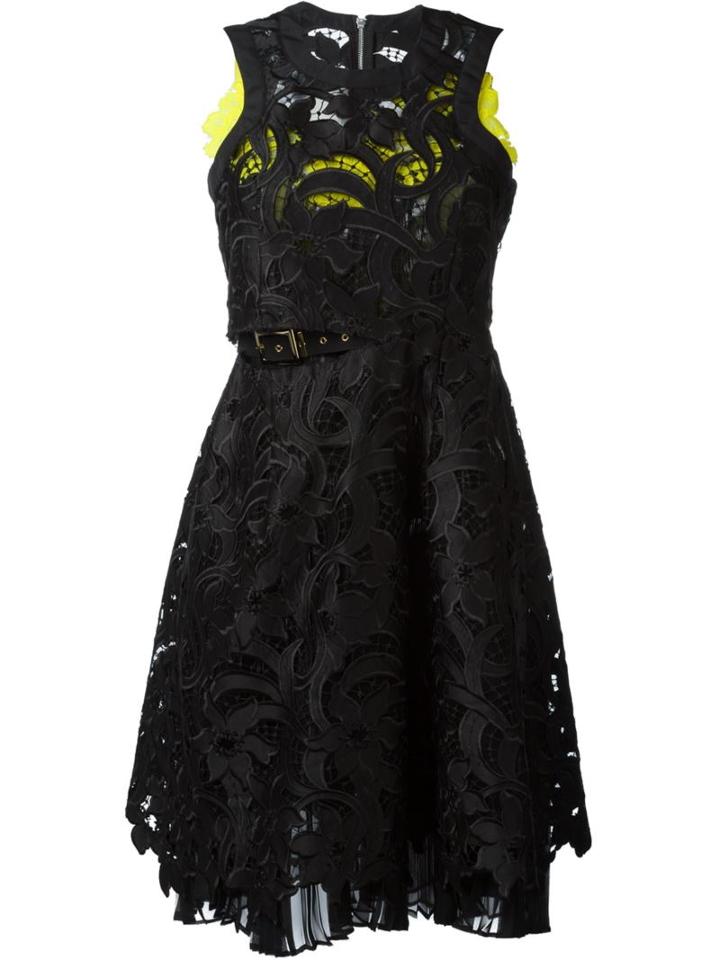 Sacai Lily Lace Dress, Women's, Size: 3, Black, Polyester/nylon/cotton