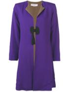Yves Saint Laurent Vintage Tassel Detail Coat - Purple
