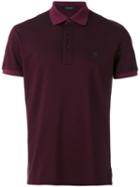 Ermenegildo Zegna Contrast Collar Polo Shirt, Men's, Size: 48, Pink/purple, Cotton