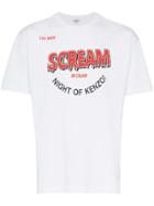 Kenzo Scream Print Short Sleeve Cotton T Shirt - White
