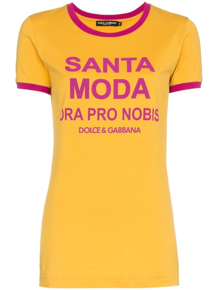 Dolce & Gabbana Dolce Tshrt Top Santa Moda - Yellow & Orange