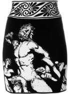 Fausto Puglisi Sculpture Print Fitted Skirt