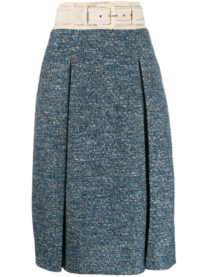 Elisabetta Franchi Belted Waist Skirt - Blue