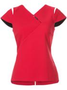 Roland Mouret Fitted Padbury Top - Red