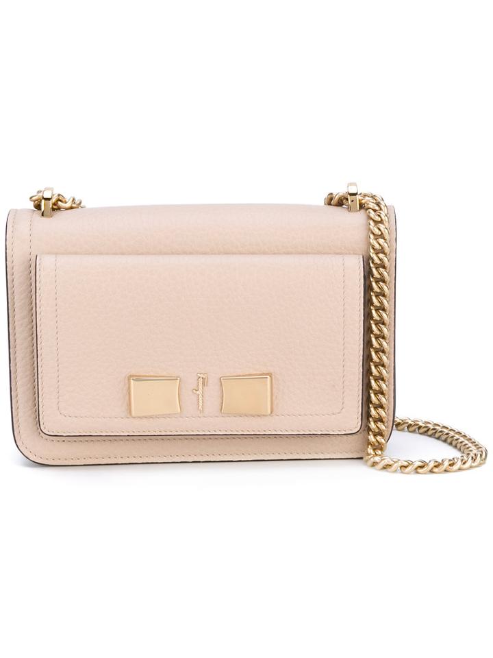 Cross-body Bag - Women - Calf Leather - One Size, Nude/neutrals, Calf Leather, Salvatore Ferragamo