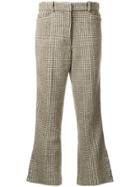 Simone Rocha Houndstooth Flared Trousers - Green