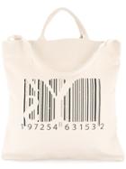Y's Barcode Tote Bag - White