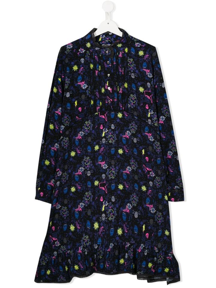 Zadig & Voltaire Kids Karolina Skull-print Dress - Black