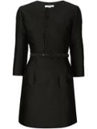 Carven Belted Satin Dress