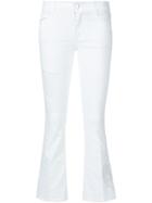 Stella Mccartney Embroidered Mesh Flared Jeans - White