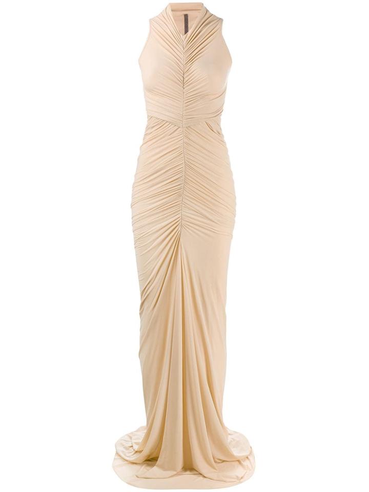 Rick Owens Lilies Fishtail Ruched Evening Gown - Neutrals