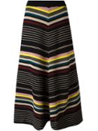 Antonio Marras Striped Knitted Skirt, Women's, Size: Medium, Black, Virgin Wool
