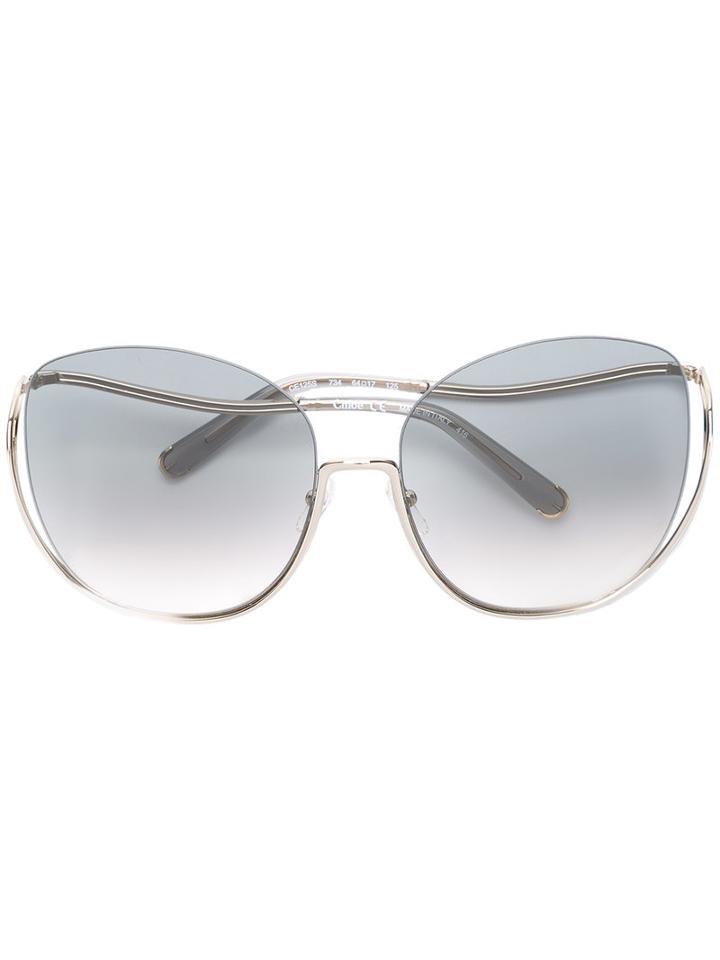 Chloe Eyewear - Milla Sunglasses - Women - Acetate/metal - One Size, Grey, Acetate/metal