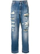 Dolce & Gabbana Camouflage-detail Jeans - Blue