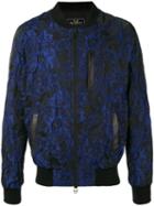 Unconditional - Floral Jacquard Bomber Jacket - Men - Polyester/cotton/silk/linen/flax - L, Blue, Polyester/cotton/silk/linen/flax