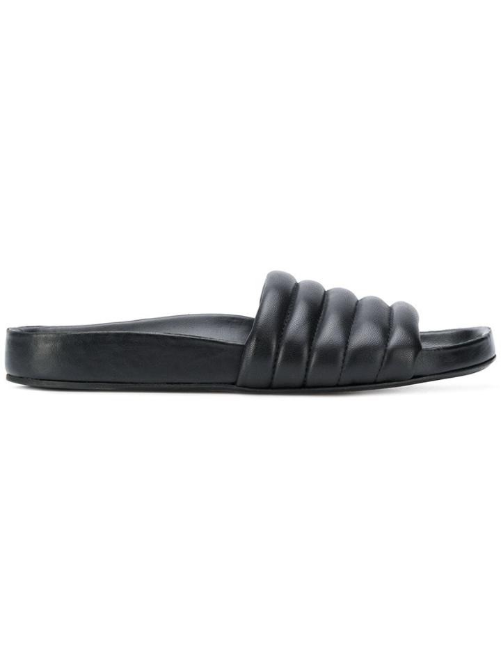 Isabel Marant Shellea Quilted Slides - Black