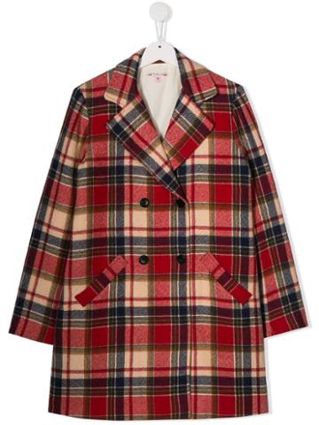 Bonpoint Tartan Coat - Red