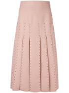 Valentino Pleated Skirt, Women's, Size: 40, Pink/purple, Silk/spandex/elastane/virgin Wool/polyamide