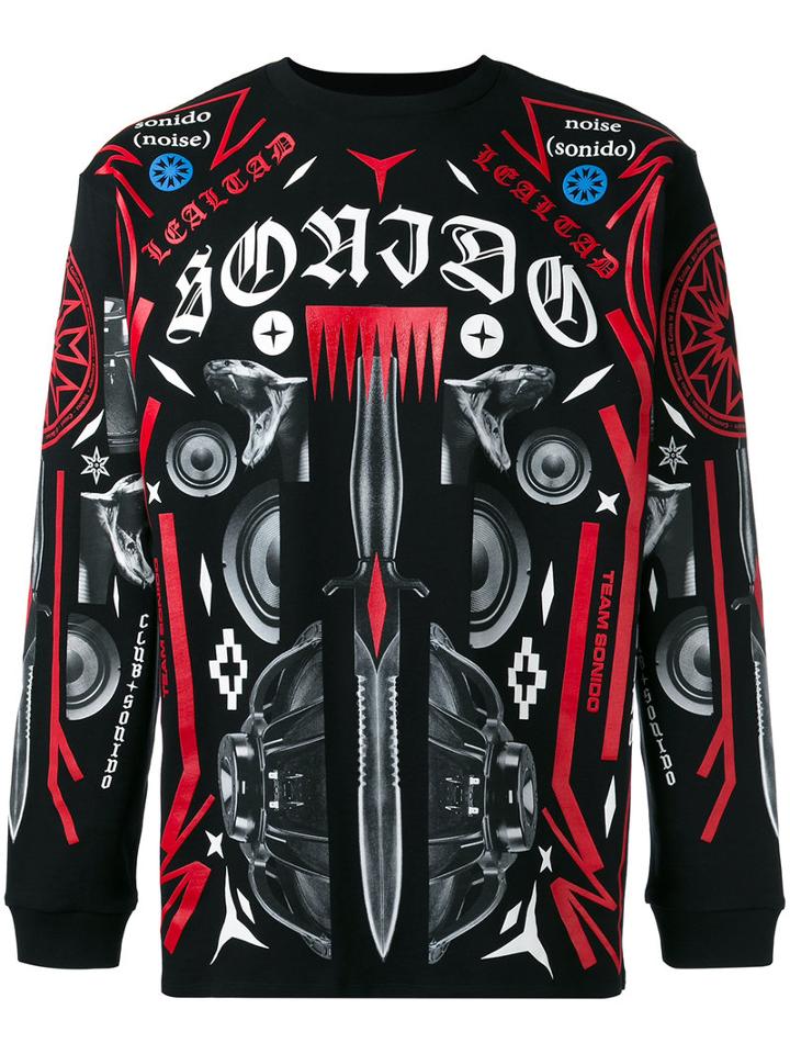 Marcelo Burlon County Of Milan Rico Sweatshirt, Men's, Size: Medium, Black, Cotton