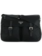 Prada Logo Shoulder Bag - Black