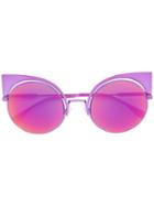 Fendi - Eyeshine Sunglasses - Women - Acetate/metal (other) - 53, Pink/purple, Acetate/metal (other)