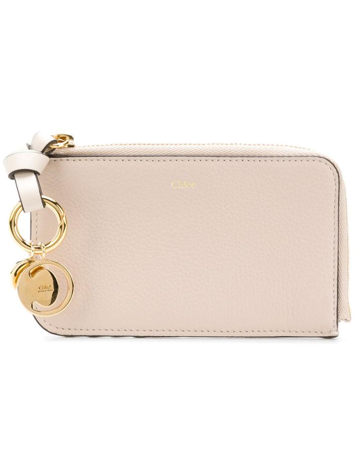 Chloé C Pendant Card Holder - Nude & Neutrals