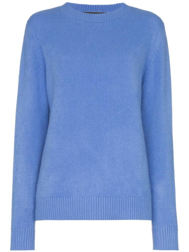 The Elder Statesman Simple Cashmere Jumper - Blue
